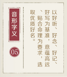 浚县起名流程五